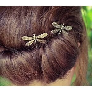 Dragonfly Hair Clips  2"  Decorative Hair Pins Barrette‎ Setof2 New